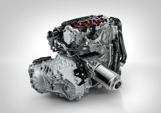 Moteurs Volvo Drive-E - diesel D4, vue injecteurs et dépollution
