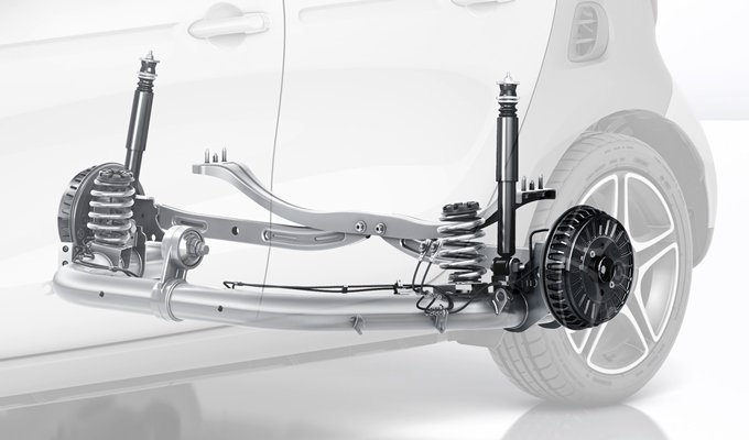Smart Forfour - essieu arrière de Dion