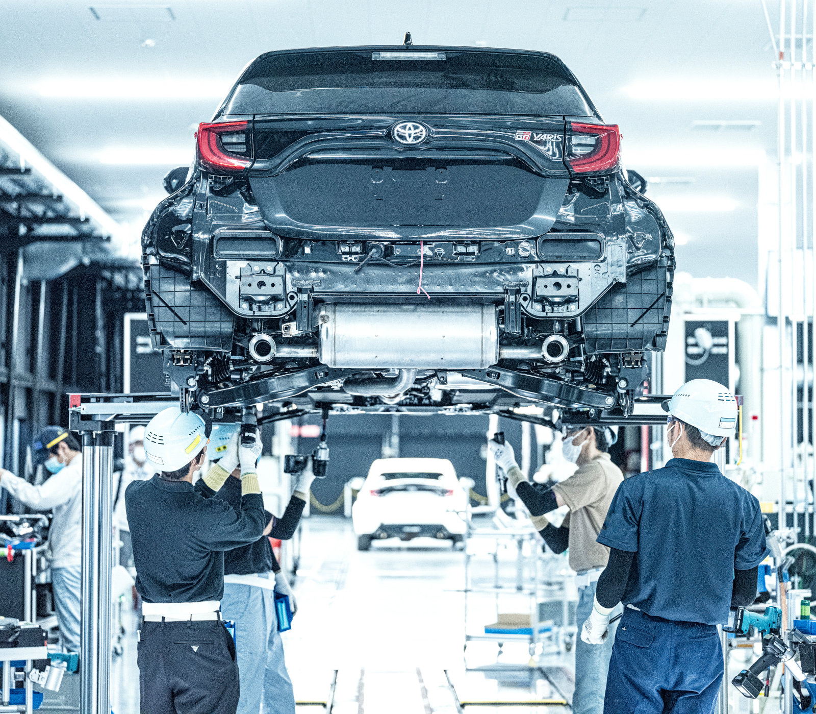 Toyota GR Yaris sur la ligne d'assemblage