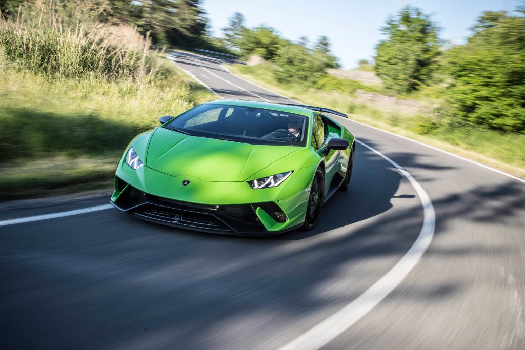 Lamborghini Huracan - vue de trois quart avant