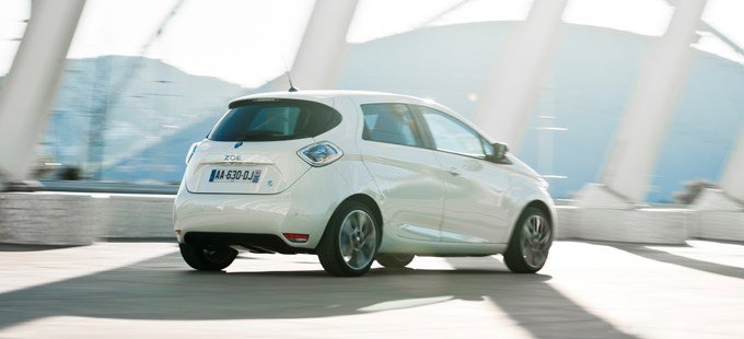 Renault Zoé - vue de 3/4 arrière