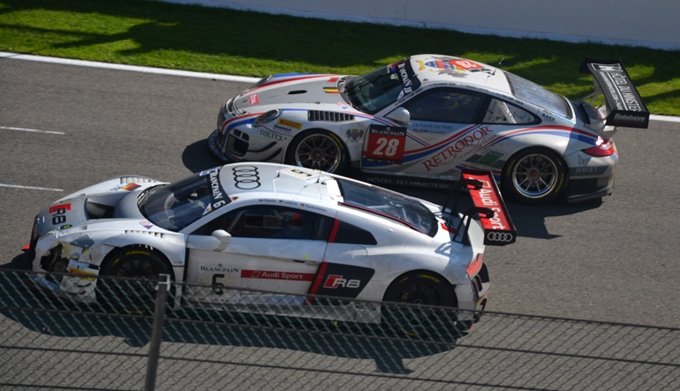 24h de Spa - circuit de Spa-Francorchamps - Porsche 911 GT3 R type 997 - Audi R8 LMS Team Phoenix