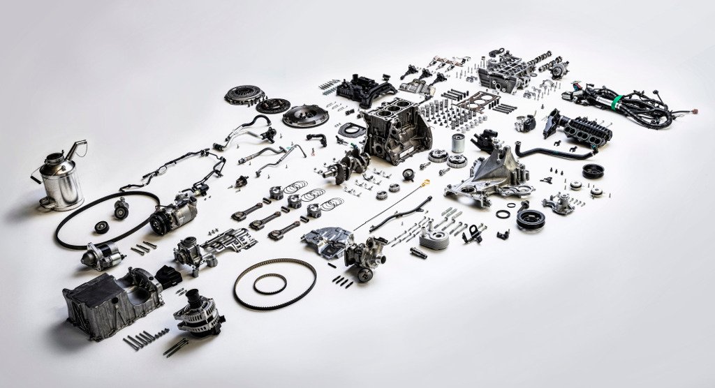 Moteur démonté - Composants internes Ford 1.0l Ecoboost