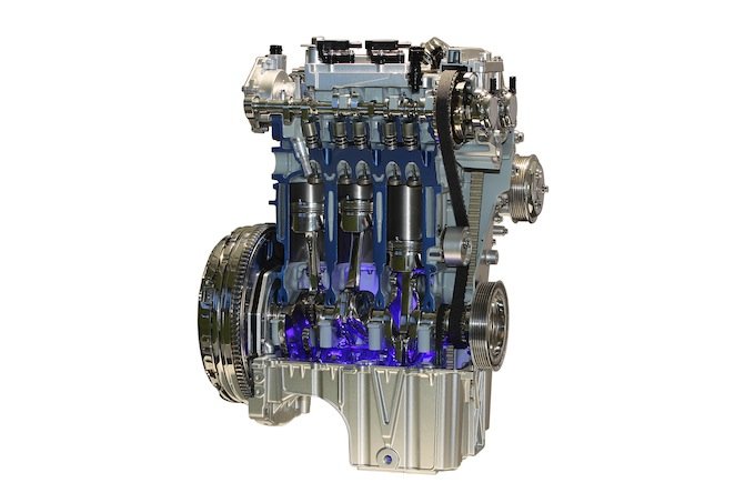 Vue globale moteur Ford Focus 1,0l Ecoboost