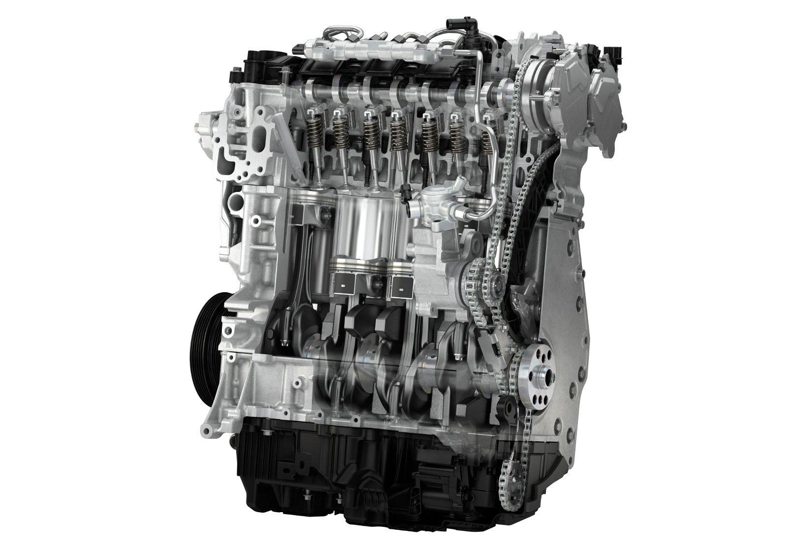 Vue en coupe moteur Mazda Skyactiv-X