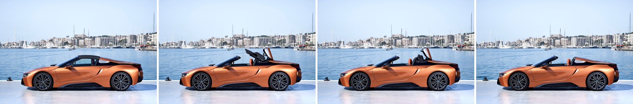 BMW i8 Roadster - cinématique ouverture du toit
