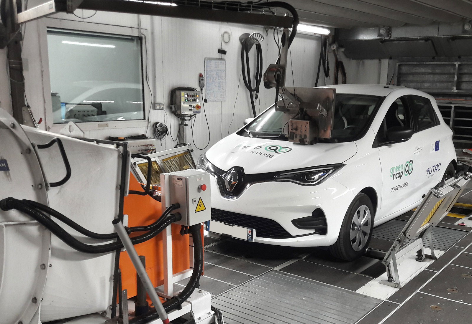 Renault Zoé au banc d'essais Green NCAP
