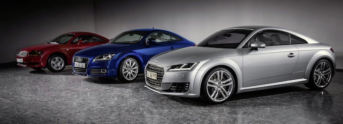 Audi TT coupé - comparaison des 3 générations