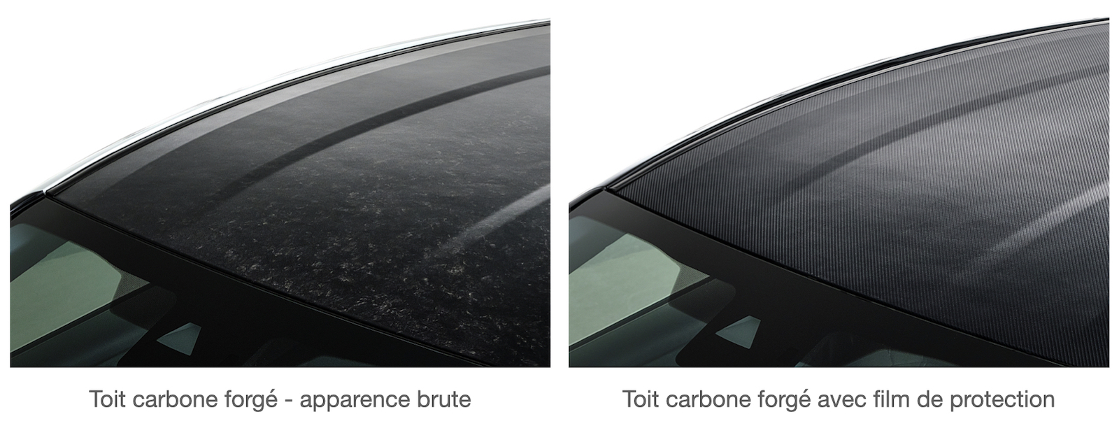 Toit carbone forgé Toyota GR Yaris avec film de protection